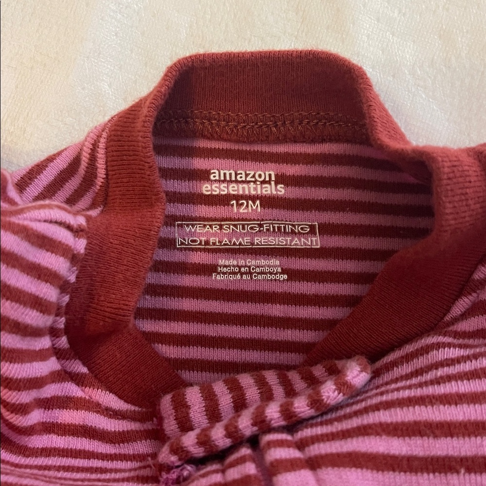 Amazon Essentials Red Striped Kids PJs - Picture 5 of 5